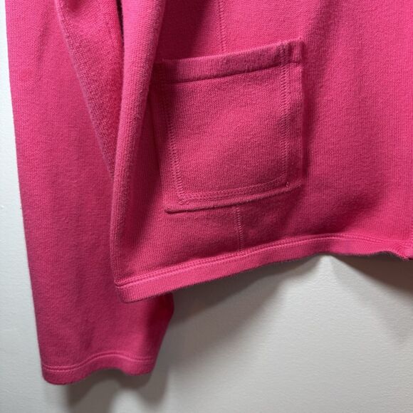 Vintage Talbots Cotton Sweater XL Womens Pink Cardigan Button Up Pockets Stretch - Picture 4 of 11
